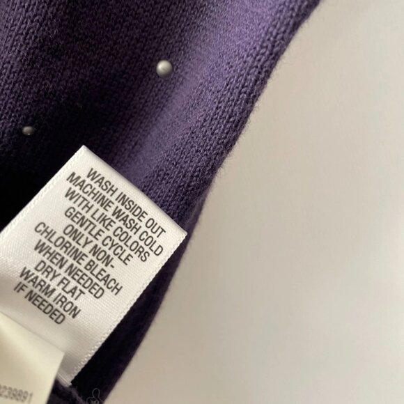 NWT Croft & Barrow Womens Purple Studded Detailing Cardigan Sweater Size PXL - Picture 5 of 9